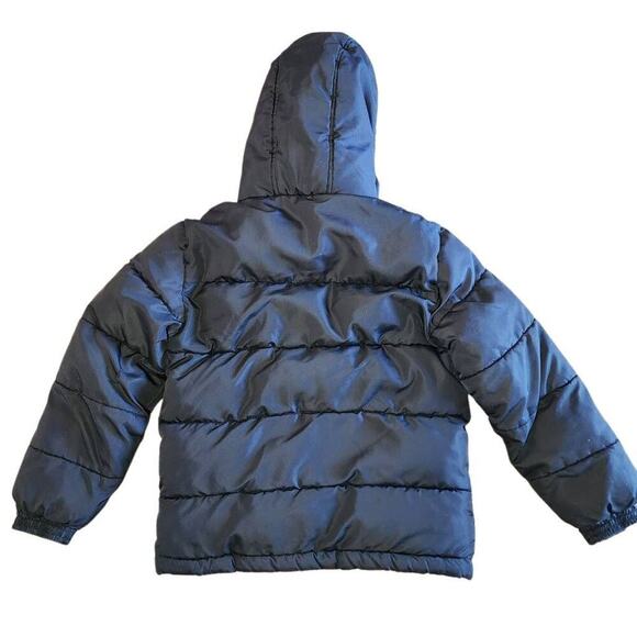 Minus Zero Boys Coats, Royal & Navy Blue Hooded Winter Puffer Coat, Sz 8 - Picture 6 of 7